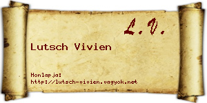 Lutsch Vivien névjegykártya